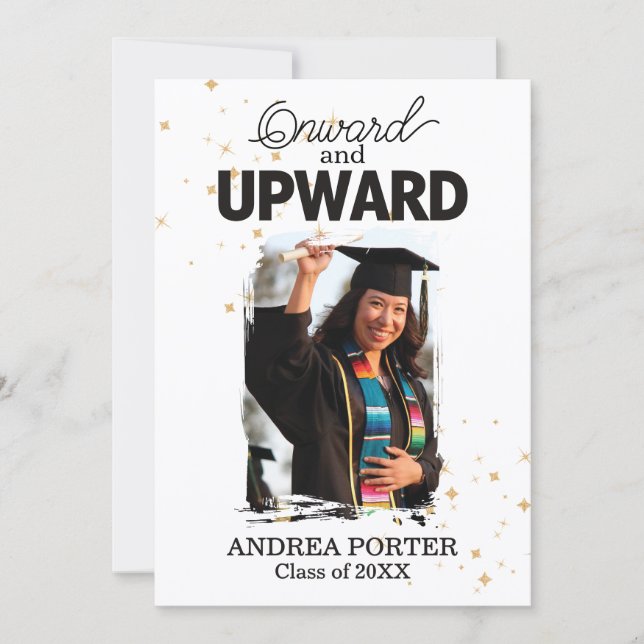 Onward and Upward Graduation Party Invitation (Front)
