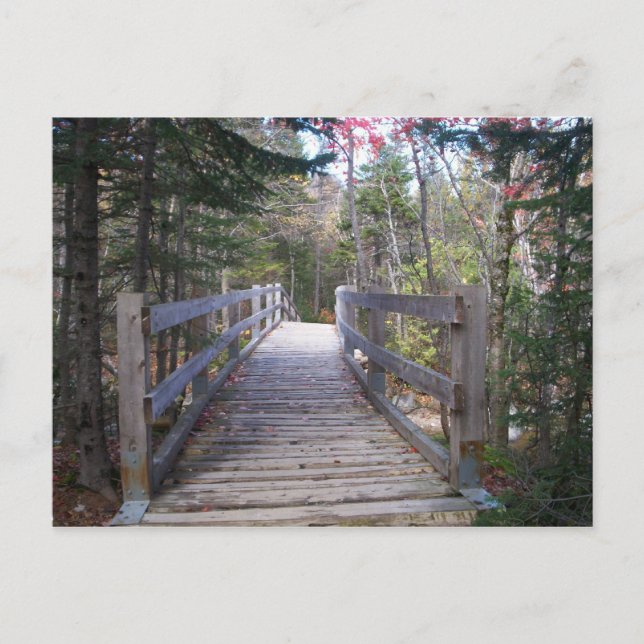Onward Maine Wood Bridge Postcard (Front)