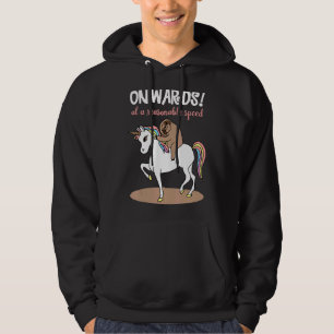 Onwards At A Reasonable Speed Unicorn Sloth Runnin Hoodie