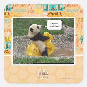 Onwurd, nobul steed! square sticker