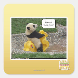 Onwurd, nobul steed! square sticker