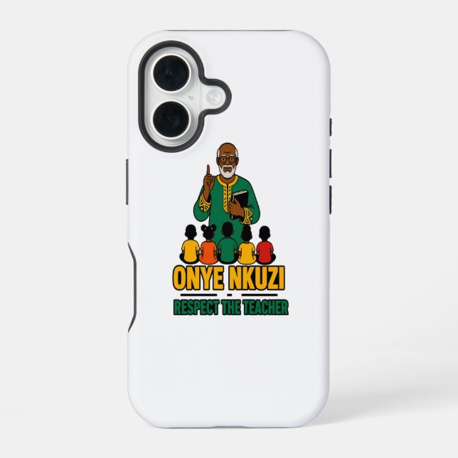 Onye Nkuzi - Respect the Teacher Igbo Pride  iPhone 16 Case (Back)