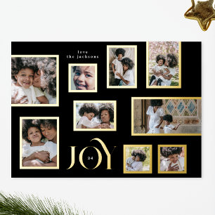 Onyx 9 Photo Collage Frames Modern JOY Christmas