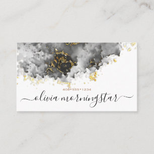 Onyx and Gold Nugget Abstract  Business Card