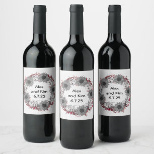 Onyx Black Velvet Chalkboard Grunge Vintage Wine Label