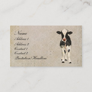 Onyx & Ivory Cow Business Card/Tags Business Card