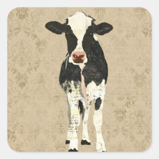 Onyx & Pearl Cow Sticker