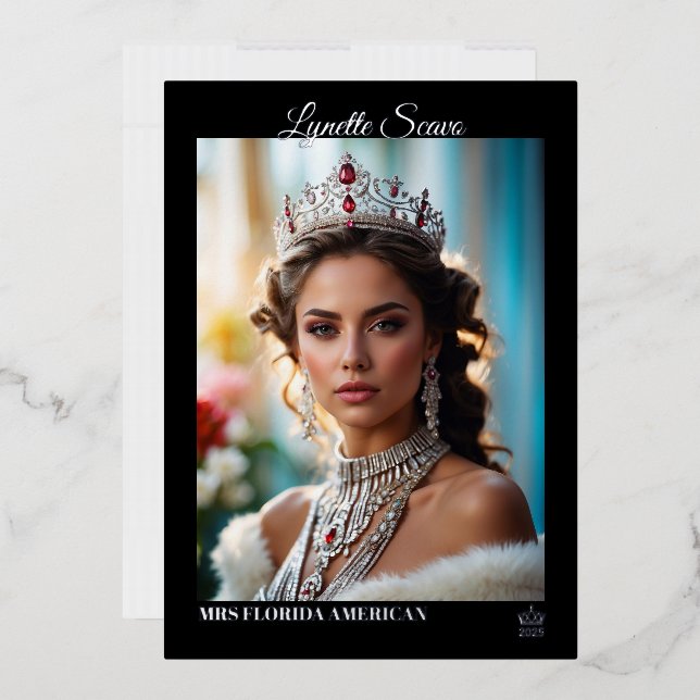 Onyx Shine Foil Printed Pageant Autograph Cards (Envelope)