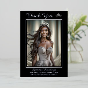 Onyx Shine Foil Printed Thank You Card