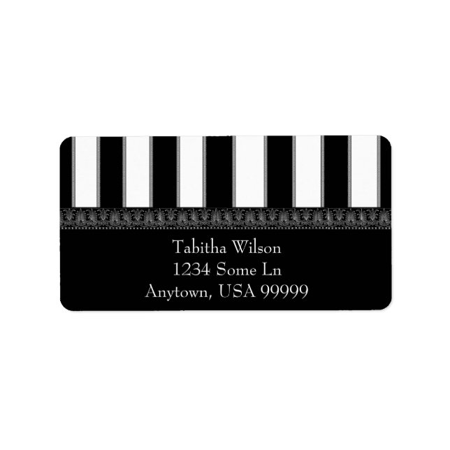 Onyx Stripe Address Label (Front)