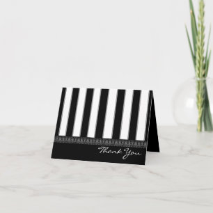 Onyx Stripe Thank You Card