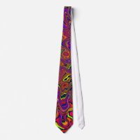 OOAK Op Art Psychedelic Swirl Tie