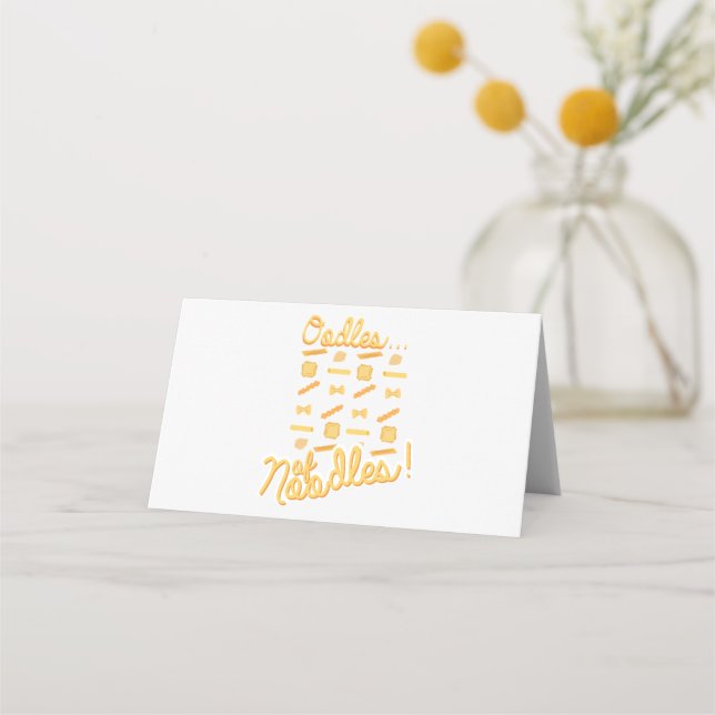 Oodles of Noodles Place Card (Front)