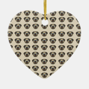 Oodles of Pugs Ceramic Tree Decoration