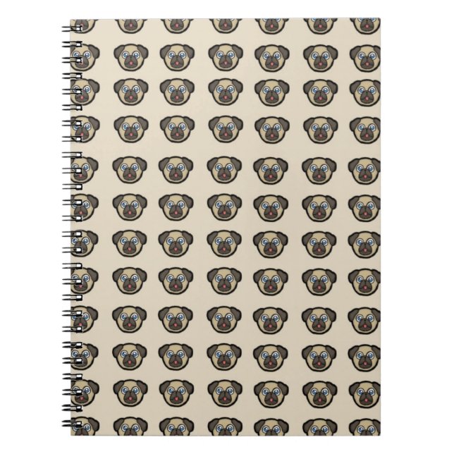 Oodles of Pugs Spiral Notebook (Front)