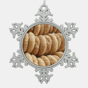Oodles of Snickerdoodles Snowflake Pewter Christmas Ornament