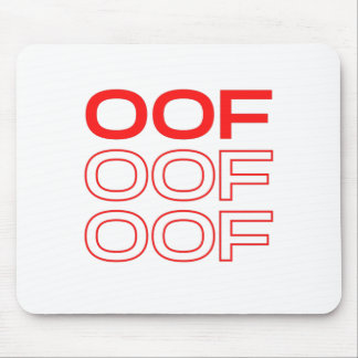 Oof Roblox Funny Meme Red Font Mouse Pad