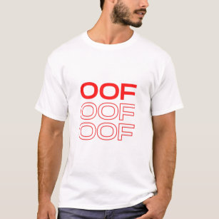 Oof Roblox Funny Meme Red Font T-Shirt