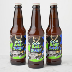Ooh Baby Baby Hip Hop Baby Shower Beer Bottle Label