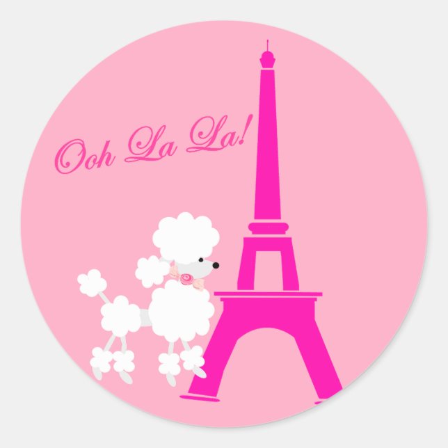 ♥ Ooh La La! ♥ Classic Round Sticker (Front)