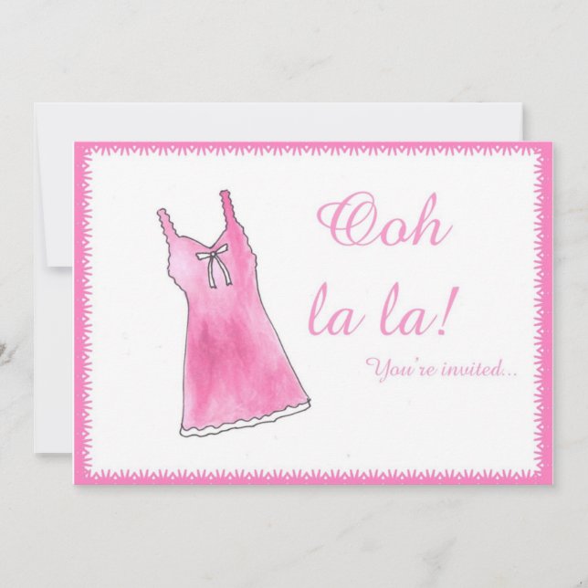 "Ooh La La!" Lingere Shower Invitation (Front)