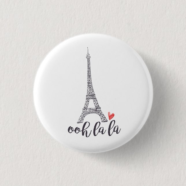 Ooh la la Paris Button (Front)