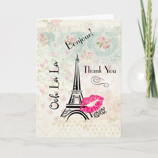 Ooh La La Paris Eiffel Tower Thank You (Front)
