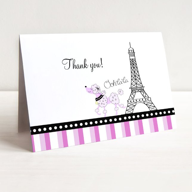 Ooh La La Paris French Poodle Eiffel Thank You (Creator Uploaded)
