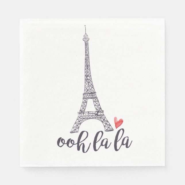 Ooh la la Paris Napkins (Front)