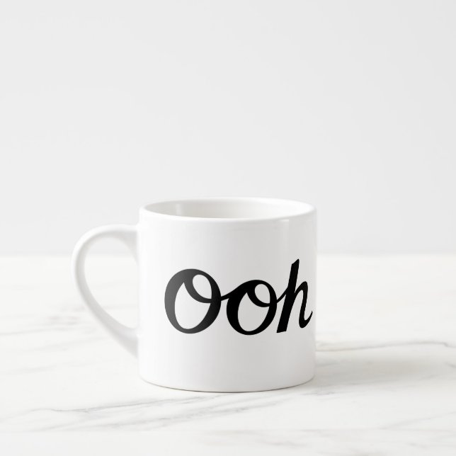 Ooh La La Script Black Espresso Cup (Left)