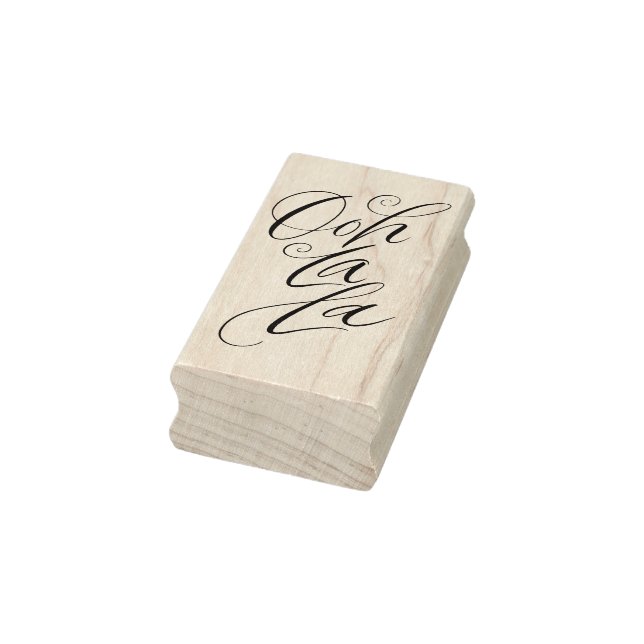 Ooh La La - Sensuous Feminine Lettering Motto Rubber Stamp (Stamp)