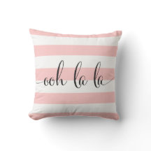 Ooh la la throw pillow - pink