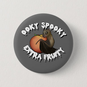 Ooky Spooky Bat 6 Cm Round Badge