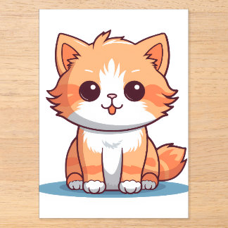 ool Cat Vinyl Sticker | Aesthetic Decal for Laptop Acrylic Invitations