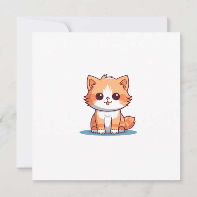 ool Cat Vinyl Sticker | Aesthetic Decal for Laptop Invitation (Front)