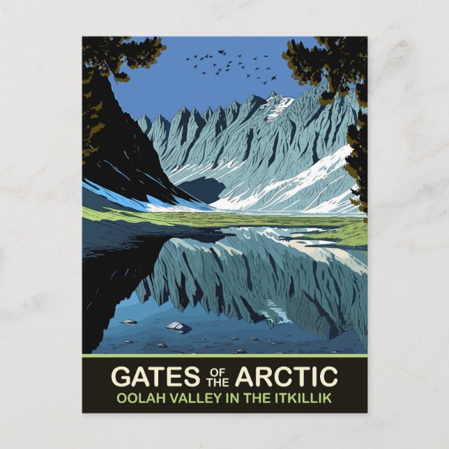 Oolah Valley in the Itkillik, Gates of Arctic Postcard (Front)