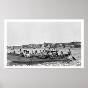 Oomiak Racers Nome, Alaska 1915 Poster