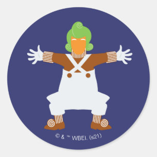 Oompa Loompa Arms Out Classic Round Sticker