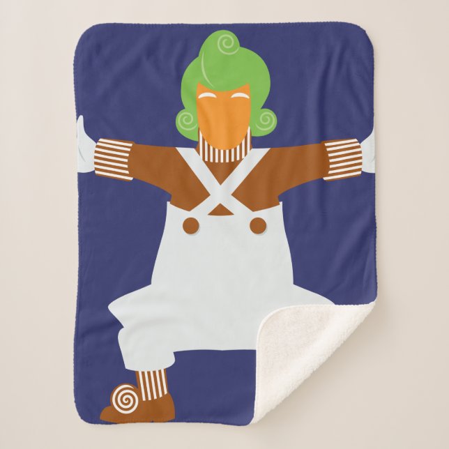 Oompa Loompa Arms Out Sherpa Blanket (Front)