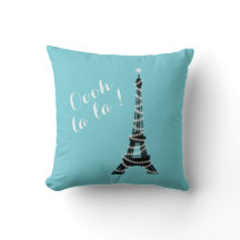 Oooh La La Throw Pillow Turquoise