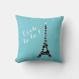 Oooh La La Throw Pillow Turquoise