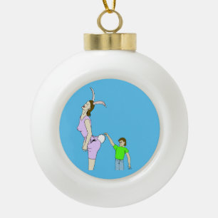 oooo fuzzy ceramic ball christmas ornament