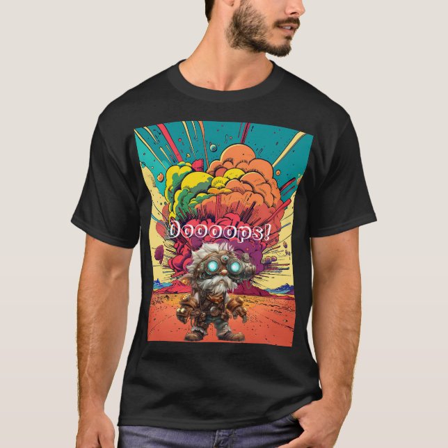 Oooops! Steampunk Gnome T-Shirt (Front)