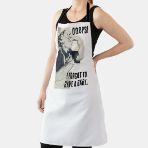 Ooops! I forgot to have a baby All-Over Pr. Apron