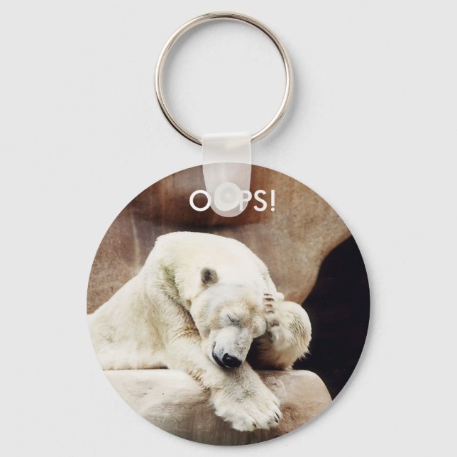 OOPS - Befuddled Bear Key Ring (Front)