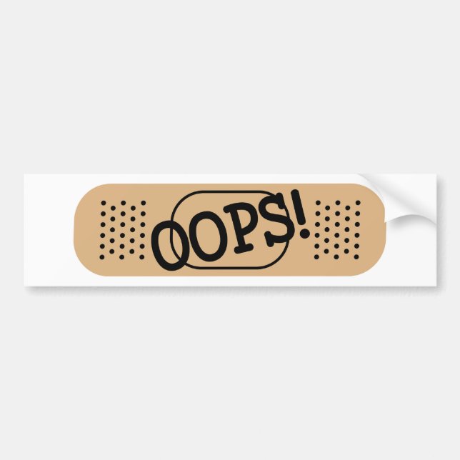 OOPS! BUMPER STICKER (Front)
