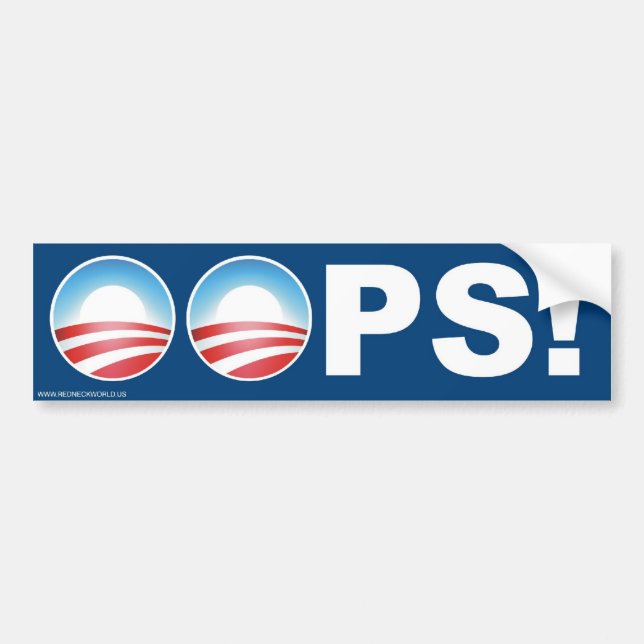 Oops Bumper Sticker (Front)