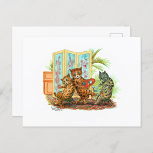 Oops Cat-astrophe Louis Wain Postcard