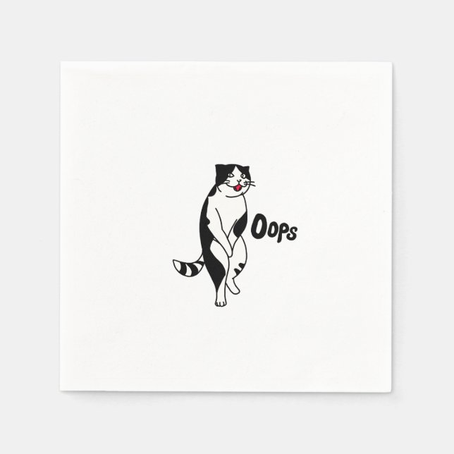 Oops cat napkin (Front)