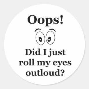 Oops! Classic Round Sticker